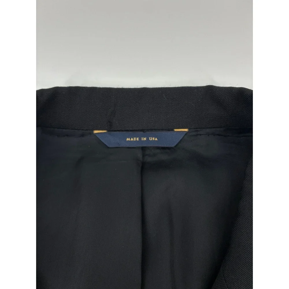 US NAVY Brook Brothers 50L Premier Collection Double Breasted Blazer USA Black
